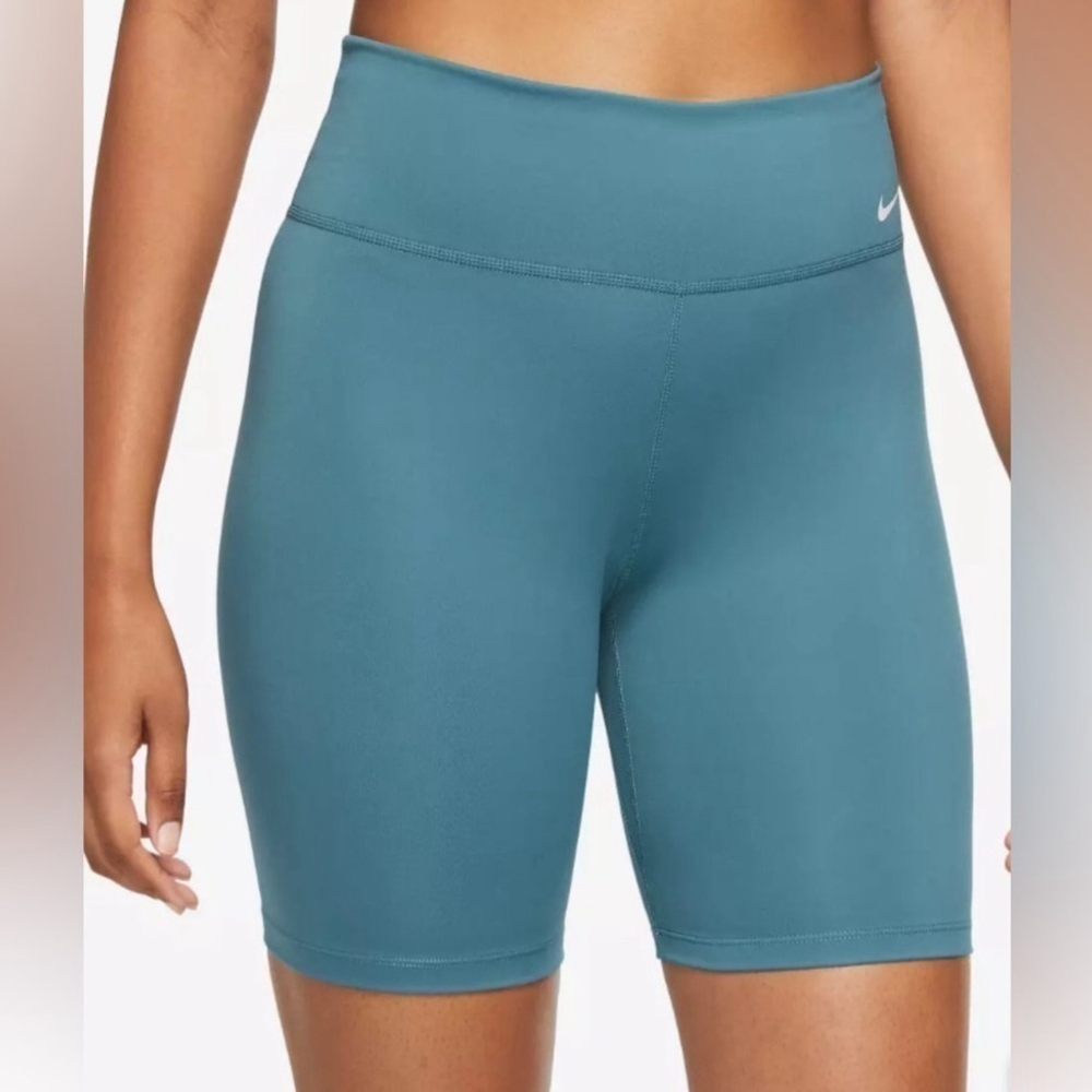 Womens Nike one midrise 7” bike shorts noise aqua ws 53